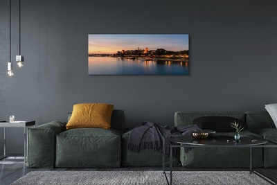 Foto op canvas Krakau sunset river castle