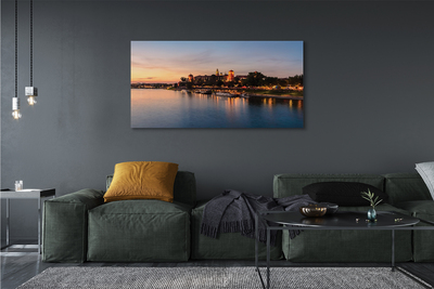 Foto op canvas Krakau sunset river castle