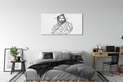 Schilderij op canvas Tekening jezus
