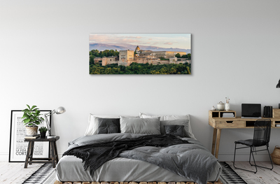 Foto op canvas Spanje kasteel bos bergen