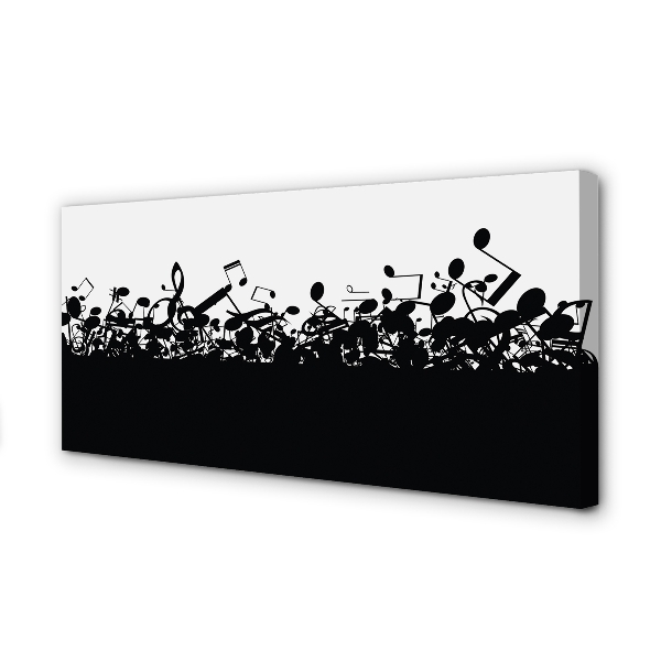 Canvas doek foto Zwart-witnotities