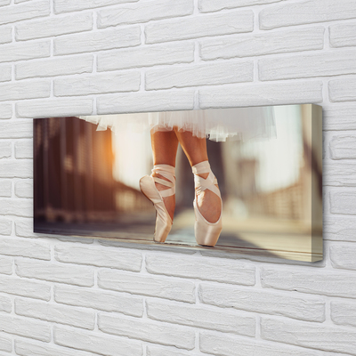 Schilderij canvas Witte ballet vrouw benen