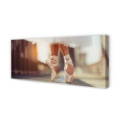Schilderij canvas Witte ballet vrouw benen