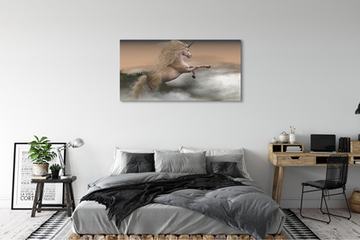 Schilderij canvas Unicorn clouds