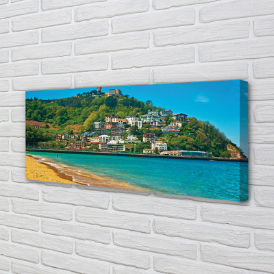 Foto op canvas Spanje beach mountains city