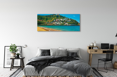 Foto op canvas Spanje beach mountains city