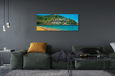 Foto op canvas Spanje beach mountains city