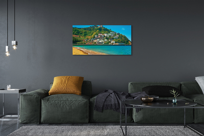 Foto op canvas Spanje beach mountains city