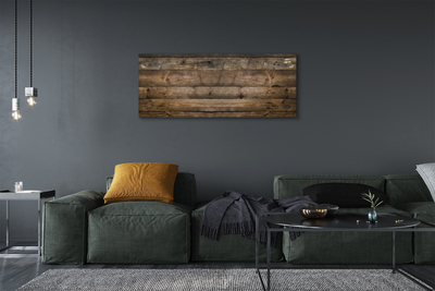 Canvas doek foto Houten plank muur