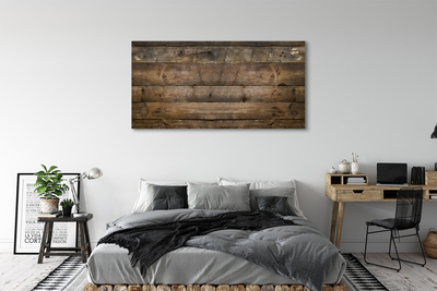 Canvas doek foto Houten plank muur