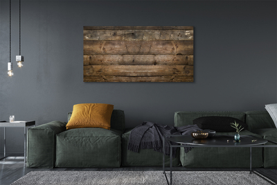 Canvas doek foto Houten plank muur