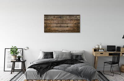 Canvas doek foto Houten plank muur