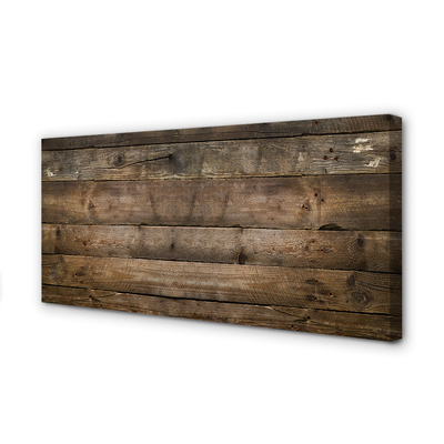 Canvas doek foto Houten plank muur