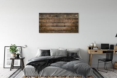 Canvas doek foto Houten plank muur