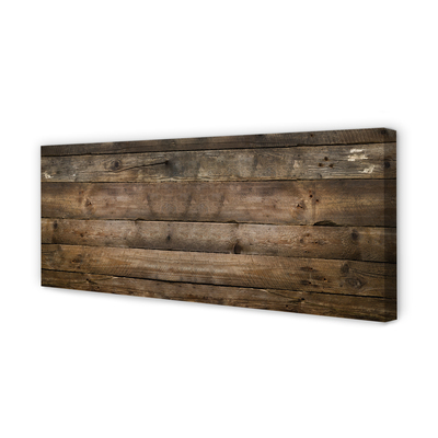 Canvas doek foto Houten plank muur