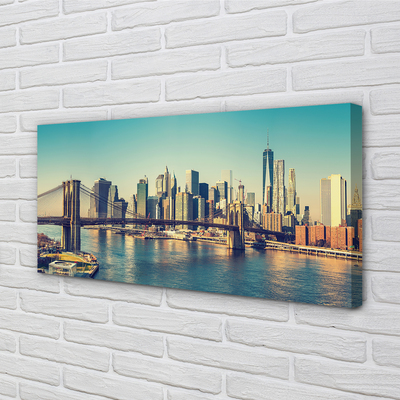 Foto op canvas Panorama bridge river