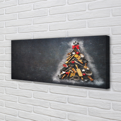 Schilderij op canvas Kerstboom decoraties