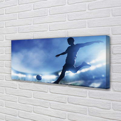 Canvas doek foto Blauwe man