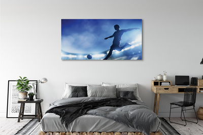 Canvas doek foto Blauwe man