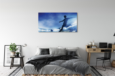 Canvas doek foto Blauwe man