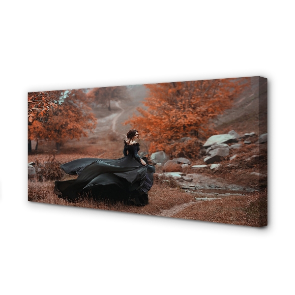 Schilderijen op canvas doek Vrouwelijke herfstbergen