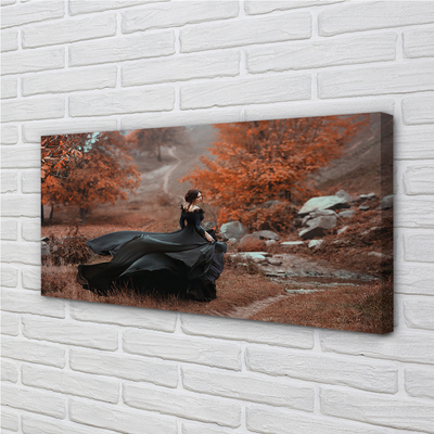 Schilderijen op canvas doek Vrouwelijke herfstbergen