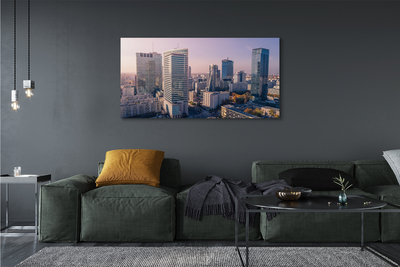 Foto op canvas Warschau wolkenkrabbers panorama