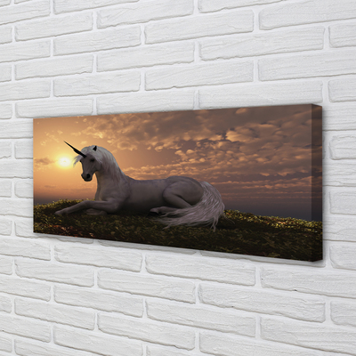 Foto op canvas Unicorn mountain sunset