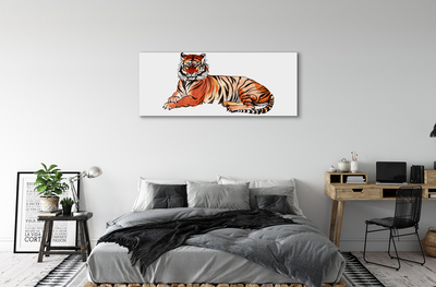 Schilderij op canvas Geschilderde tijger