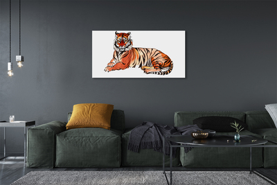 Schilderij op canvas Geschilderde tijger