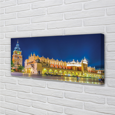 Foto op canvas Krakau nachtdoek