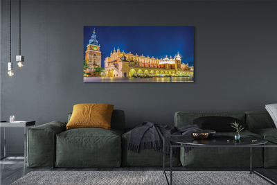 Foto op canvas Krakau nachtdoek