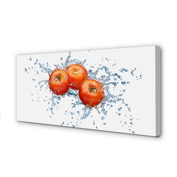 Canvas doek foto Tomaten water