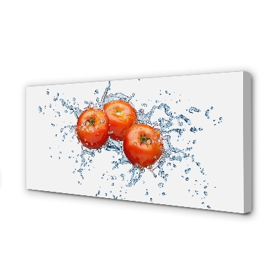 Canvas doek foto Tomaten water