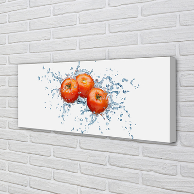 Canvas doek foto Tomaten water