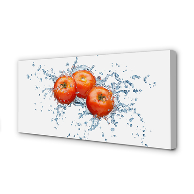 Canvas doek foto Tomaten water