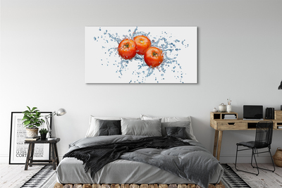 Canvas doek foto Tomaten water