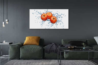 Canvas doek foto Tomaten water