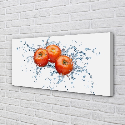 Canvas doek foto Tomaten water