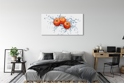 Canvas doek foto Tomaten water