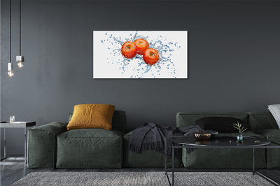 Canvas doek foto Tomaten water