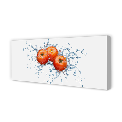 Canvas doek foto Tomaten water