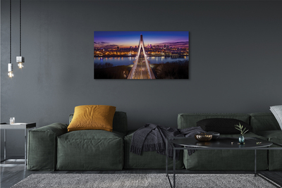 Foto op canvas Warschau bridge river panorama