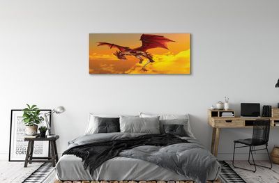 Schilderij canvas Wolken dragon sky