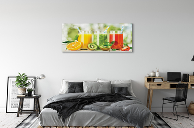 Canvas doek foto Cocktails aardbei kiwi