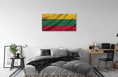 Schilderij canvas Litouwse vlag
