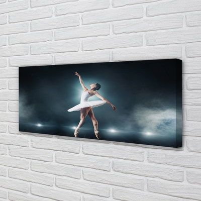 Schilderij canvas Witte ballet jurk vrouw