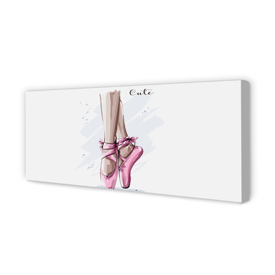 Schilderij canvas Roze balletschoenen