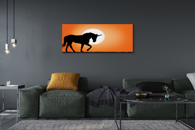 Foto op canvas Zonsondergang eenhoorn