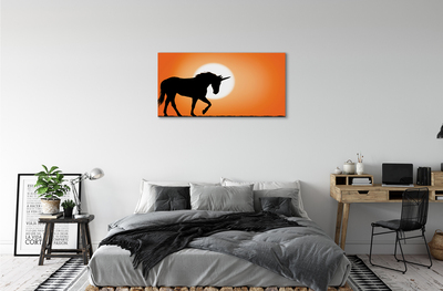 Foto op canvas Zonsondergang eenhoorn
